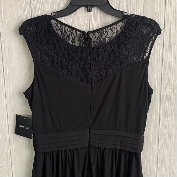 Ellen Tracy Black Beaded Sleeveless Dress Size 8 NWT - Picture 4 of 5